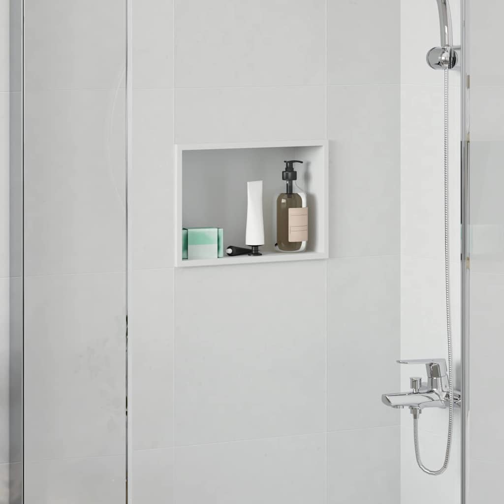 vidaXL Douche Niche Zwart 30 x 20 x 9,5 cm Roestvrij staal