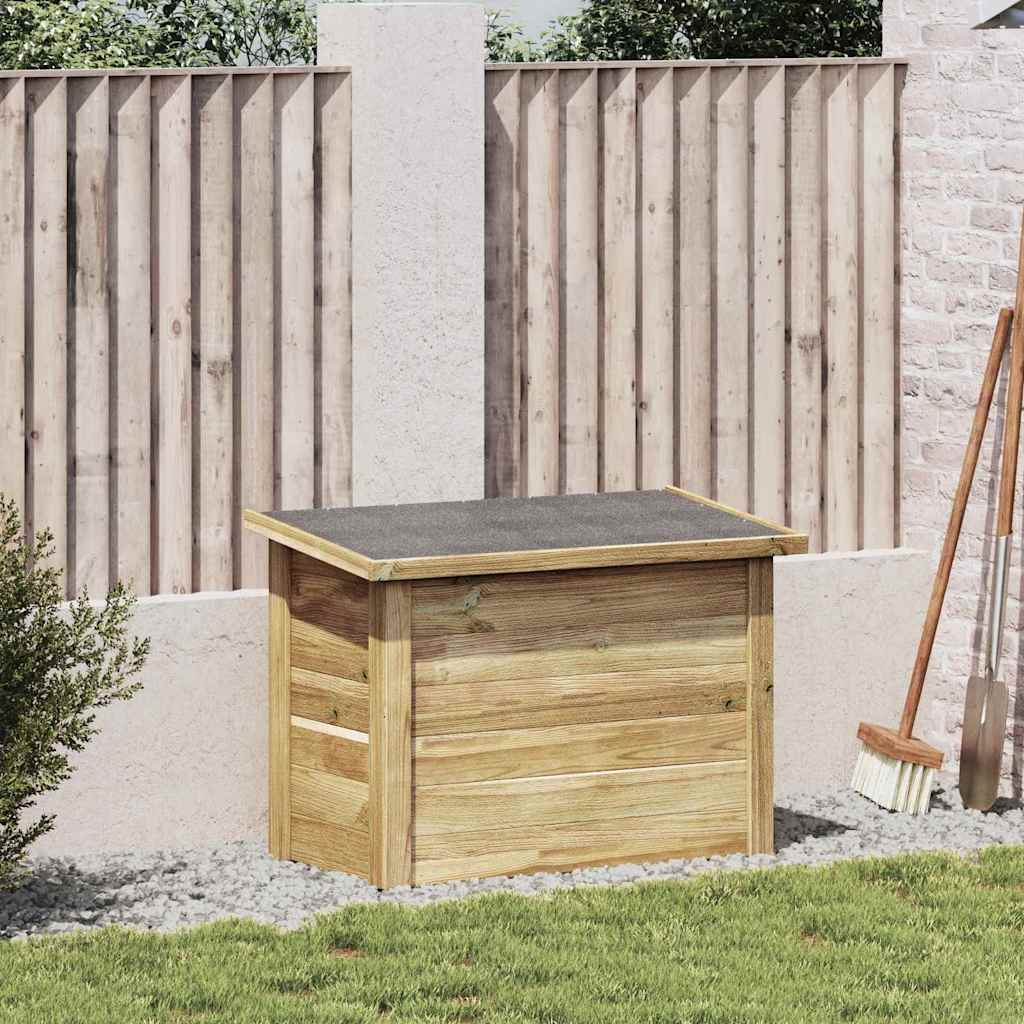 vidaXL Storage Box Natural 119 x 44.5 x 58 cm Impregnated Pinewood