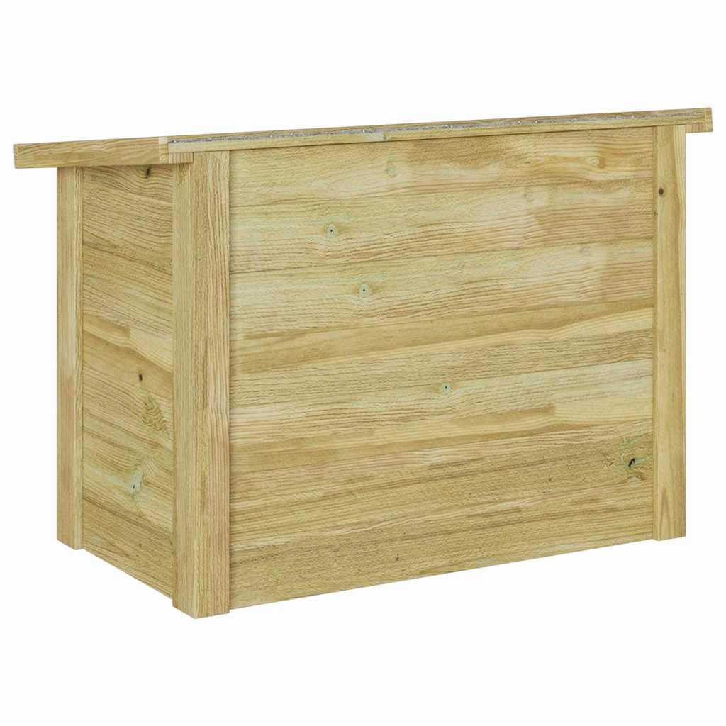 vidaXL Storage Box Natural 119 x 44.5 x 58 cm Impregnated Pinewood