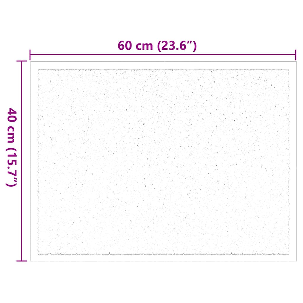 vidaXL Deurmat Antraciet 60 x 40 x 1.2 cm Teddy Stof