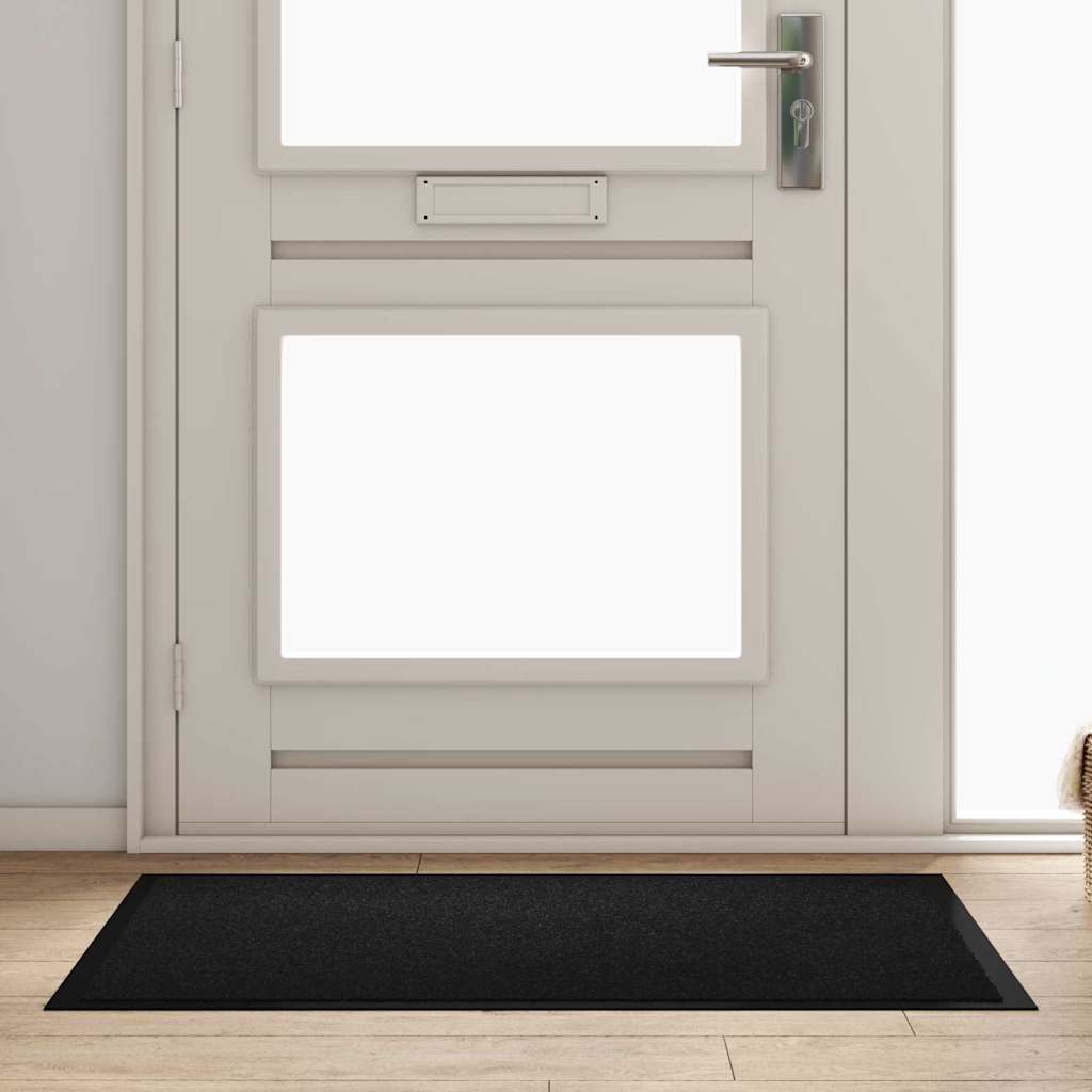 vidaXL Deurmat Antraciet 60 x 40 x 1.2 cm Teddy Stof