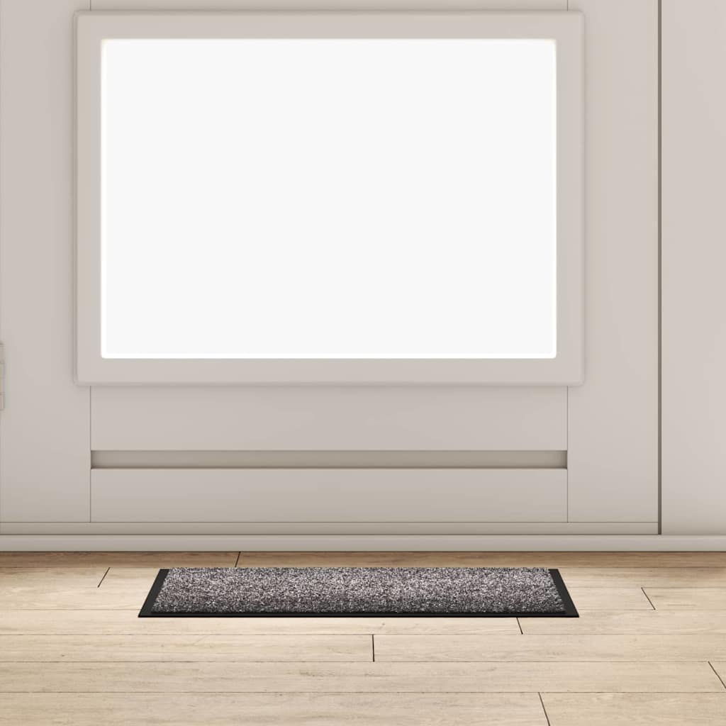 vidaXL Deurmat Antraciet 60 x 40 x 1.2 cm Teddy Stof