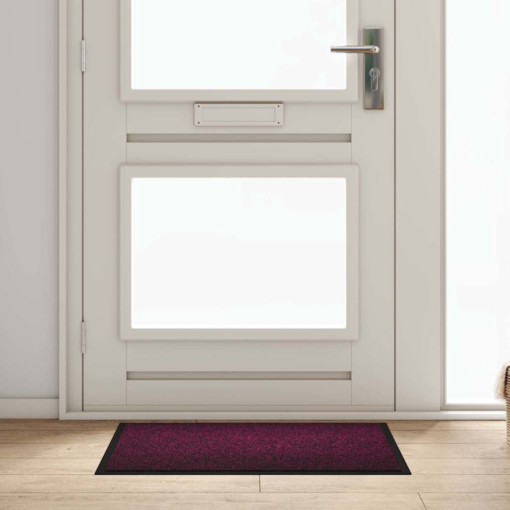 vidaXL Deurmat Antraciet 60 x 40 x 1.2 cm Teddy Stof