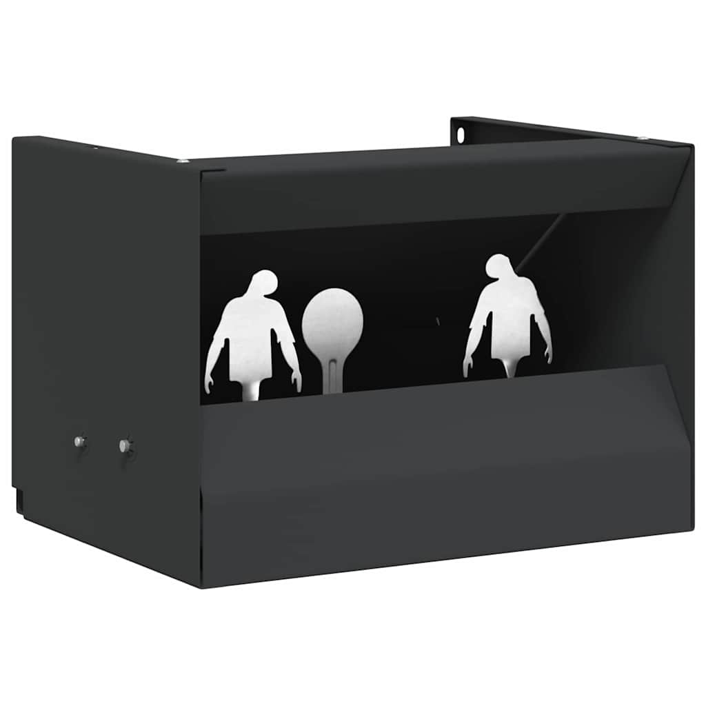 vidaXL Pellet Trap Box Black 29 x 22 x 20 cm Steel