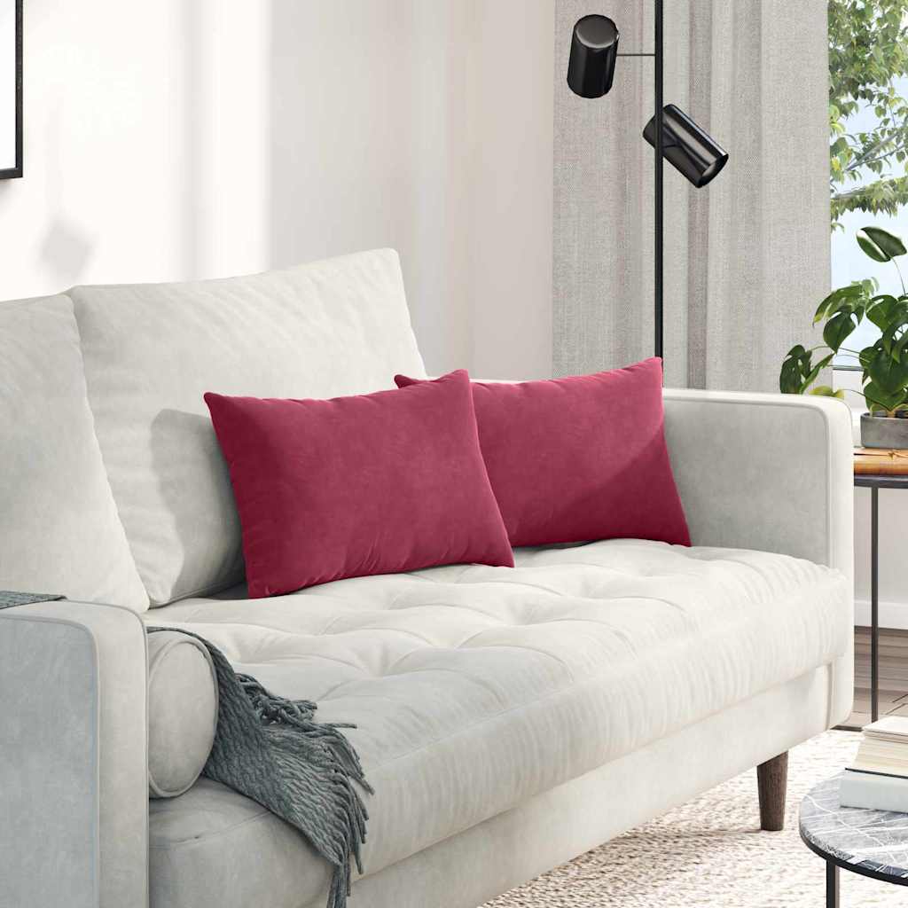 vidaXL Zitkussens 2 pcs Blauw 50 x 30 cm Corduroy stof