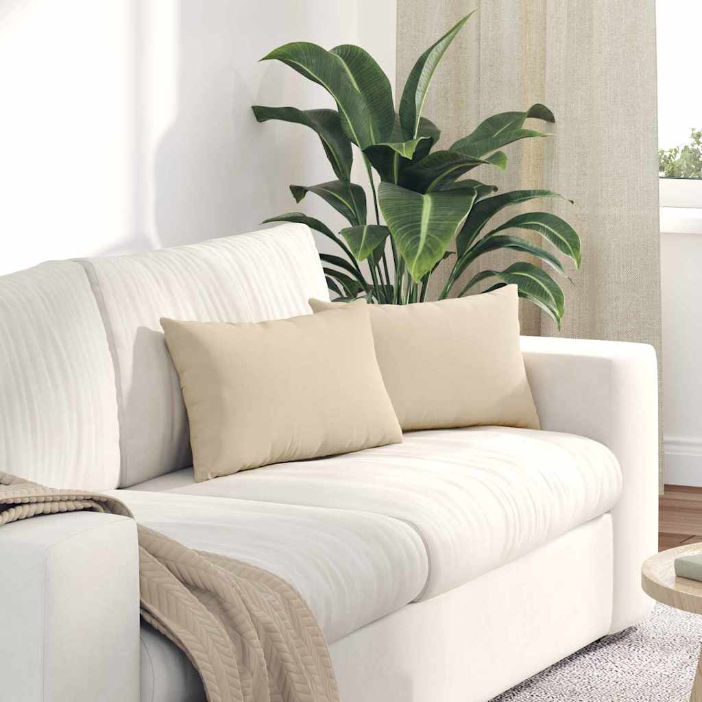 vidaXL Zitkussens 2 pcs Taupe 60 x 40 cm Stof
