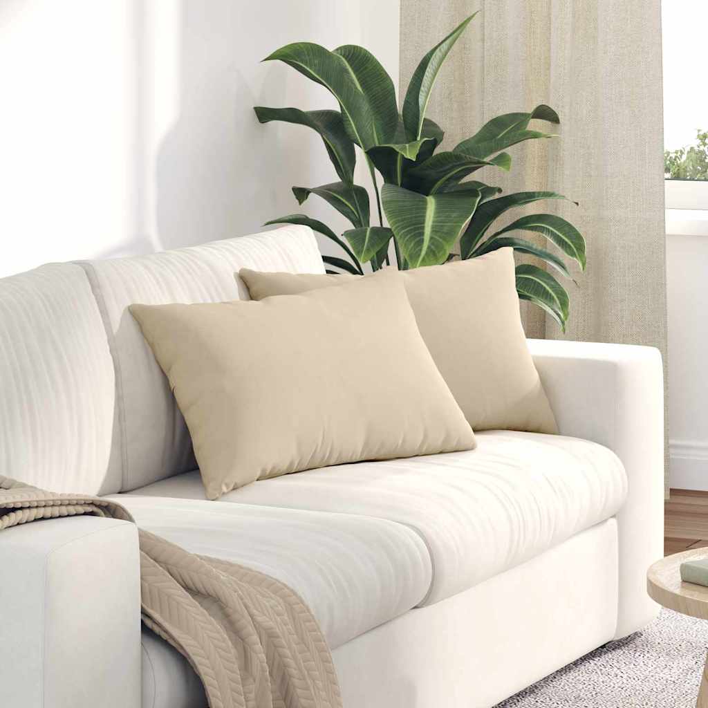 vidaXL Zitkussens 2 pcs Taupe 60 x 40 cm Stof