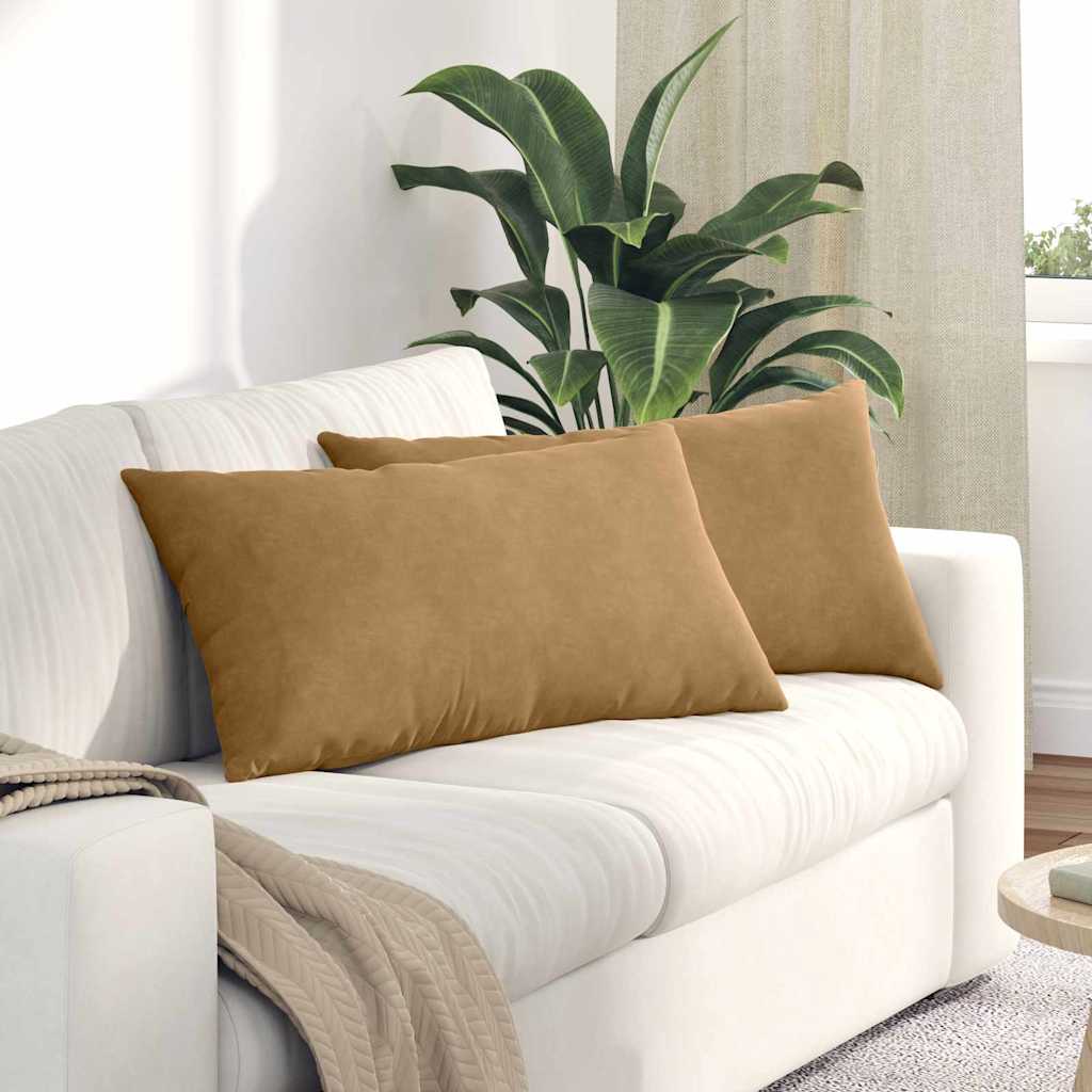 vidaXL Zitkussens 2 pcs Blauw 50 x 30 cm Corduroy stof