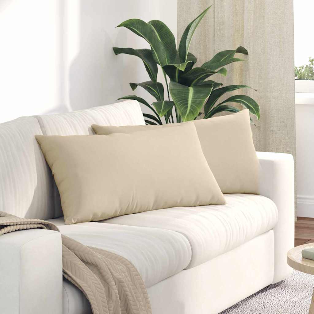 vidaXL Zitkussens 2 pcs Taupe 60 x 40 cm Stof
