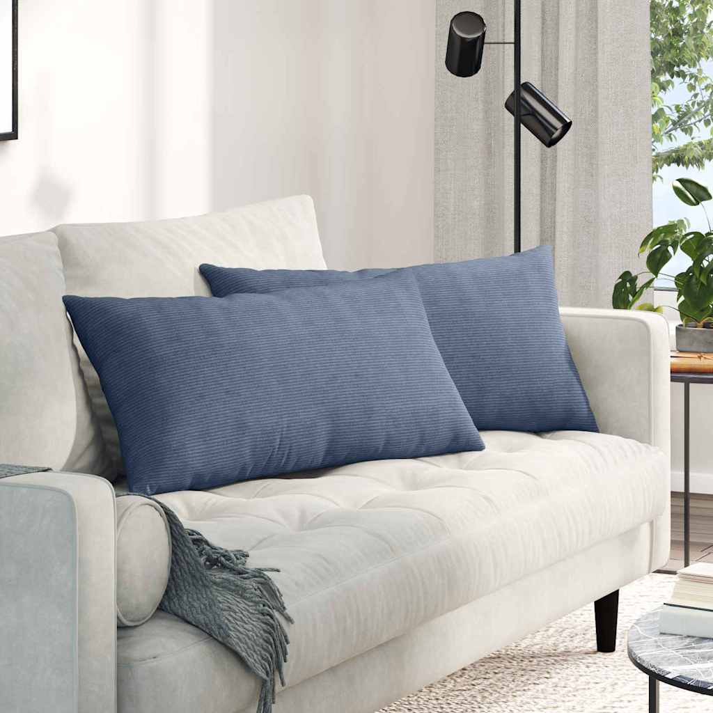 vidaXL Zitkussens 2 pcs Lichtgrijs 50 x 30 cm Corduroy stof