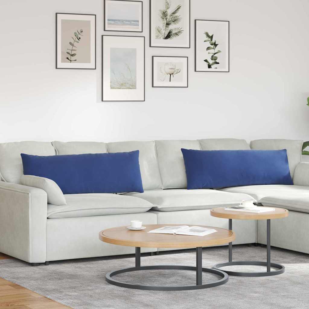 vidaXL Zitkussens 2 pcs Blauw 50 x 30 cm Corduroy stof