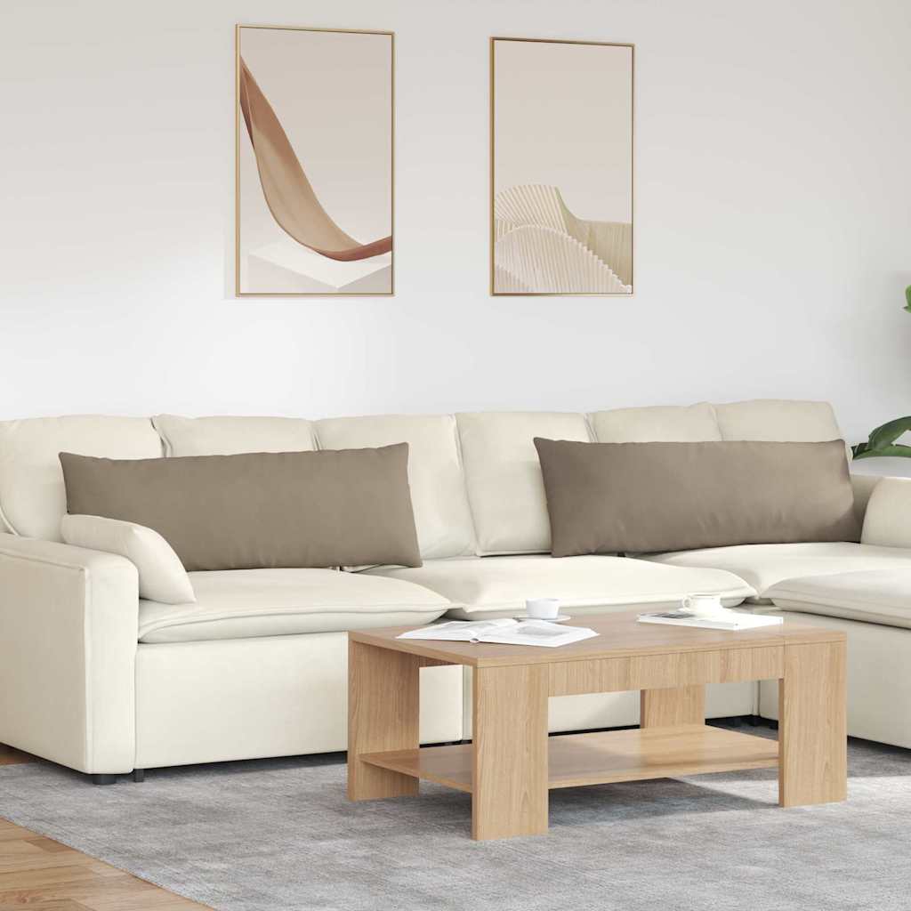 vidaXL Zitkussens 2 pcs Taupe 60 x 40 cm Stof