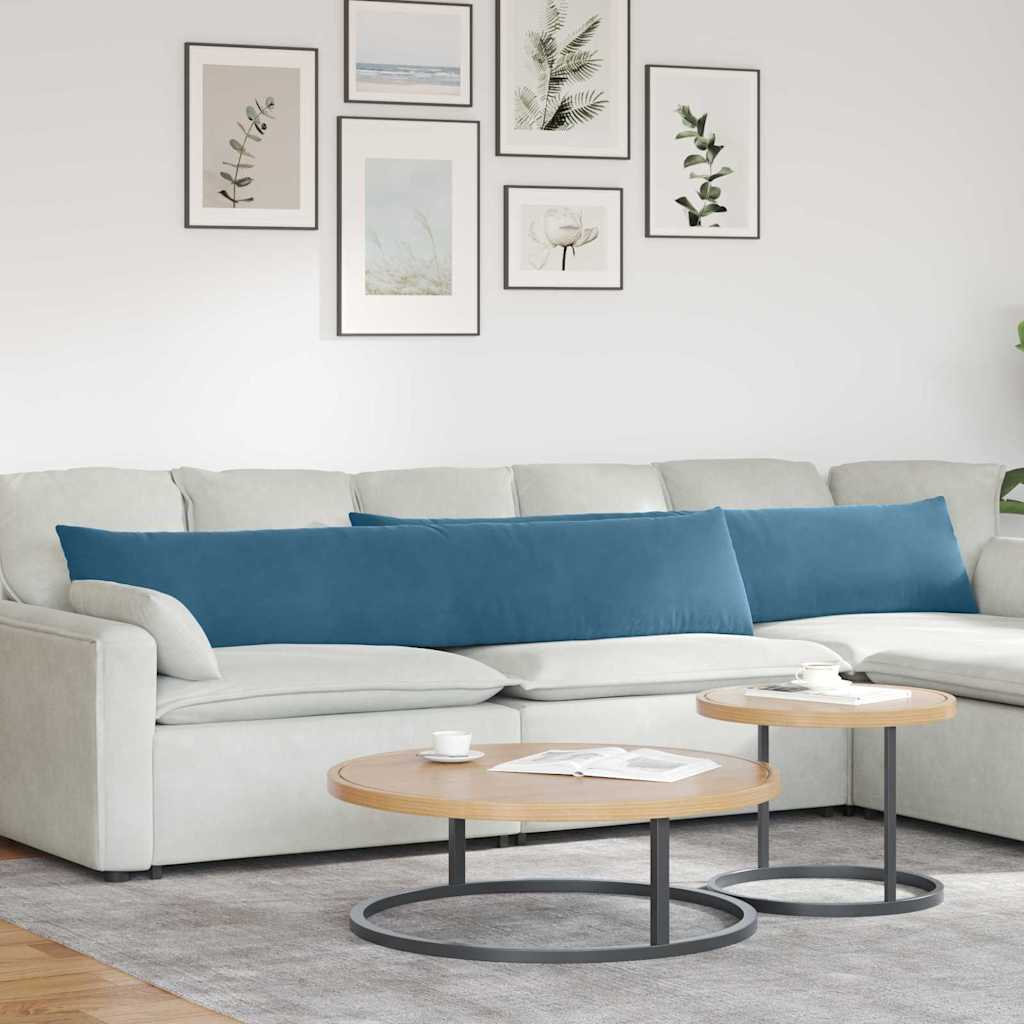 vidaXL Zitkussens 2 pcs Blauw 50 x 30 cm Corduroy stof