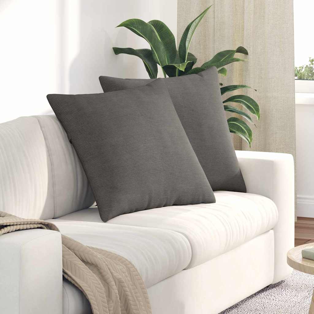 vidaXL Zitkussens 2 pcs Lichtgrijs 50 x 30 cm Corduroy stof