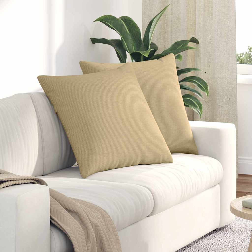 vidaXL Zitkussens 2 pcs Lichtgrijs 50 x 30 cm Corduroy stof