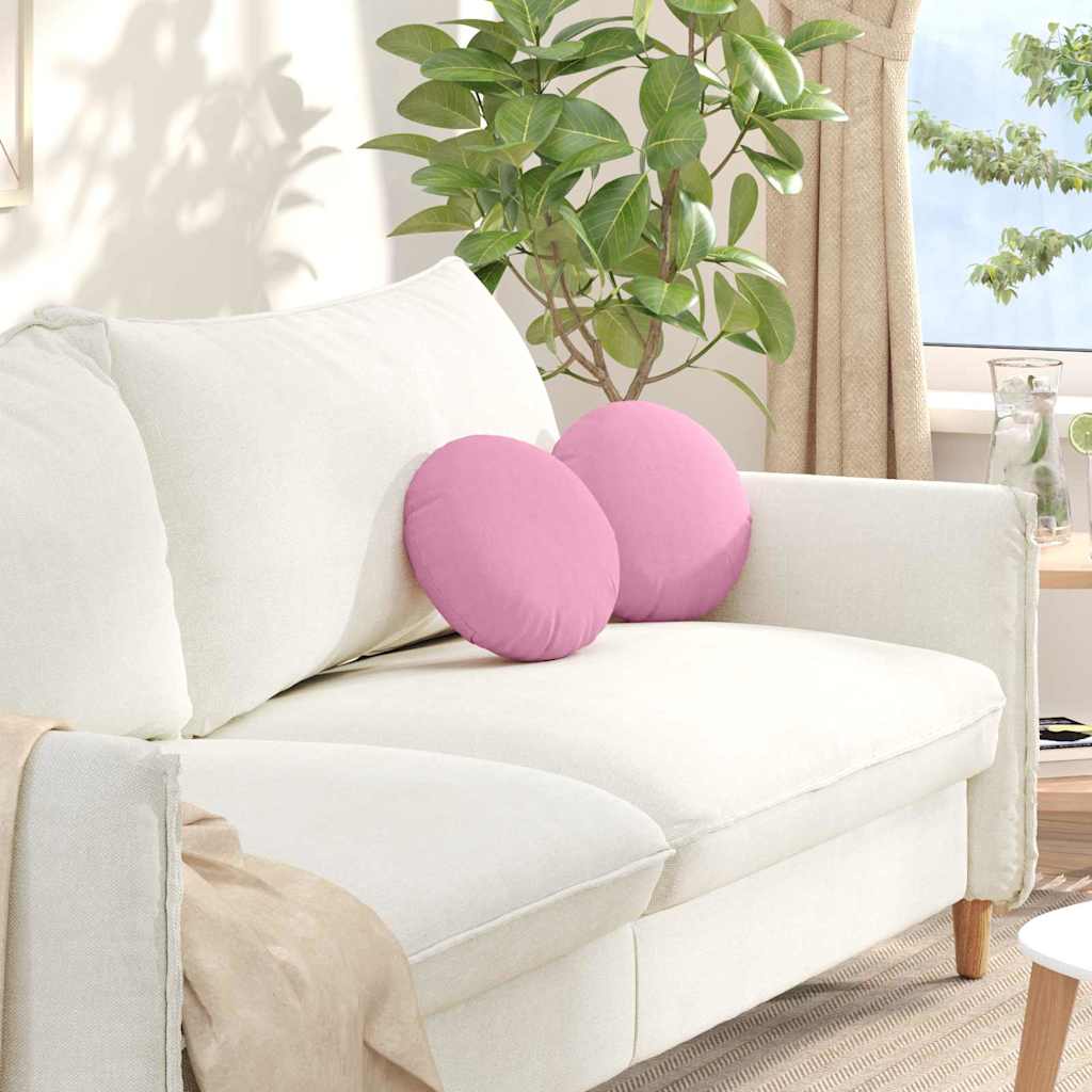 vidaXL Zitkussens 2 st Stof Lichtgrijs Ø30 x 13 cm