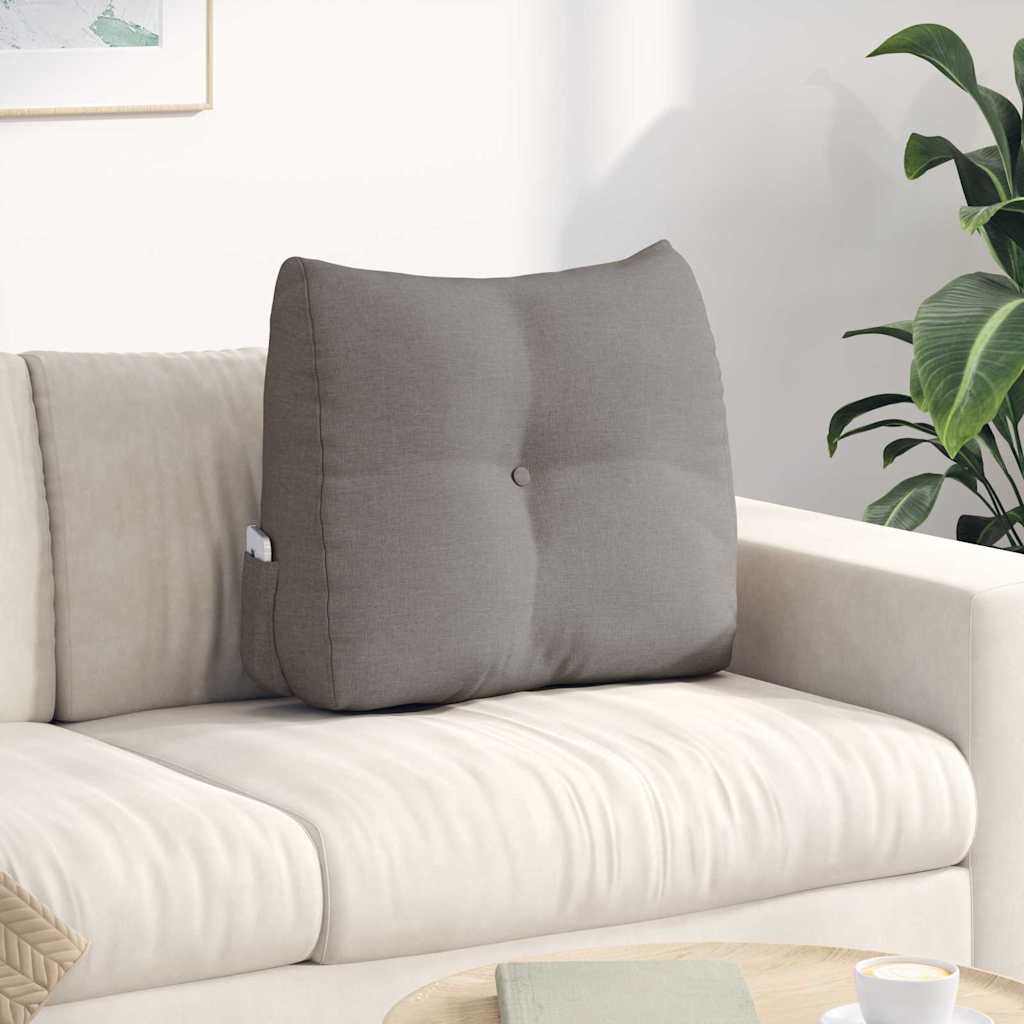 vidaXL Back Cushion Light Grey 45 x 24 x 50 cm Fabric