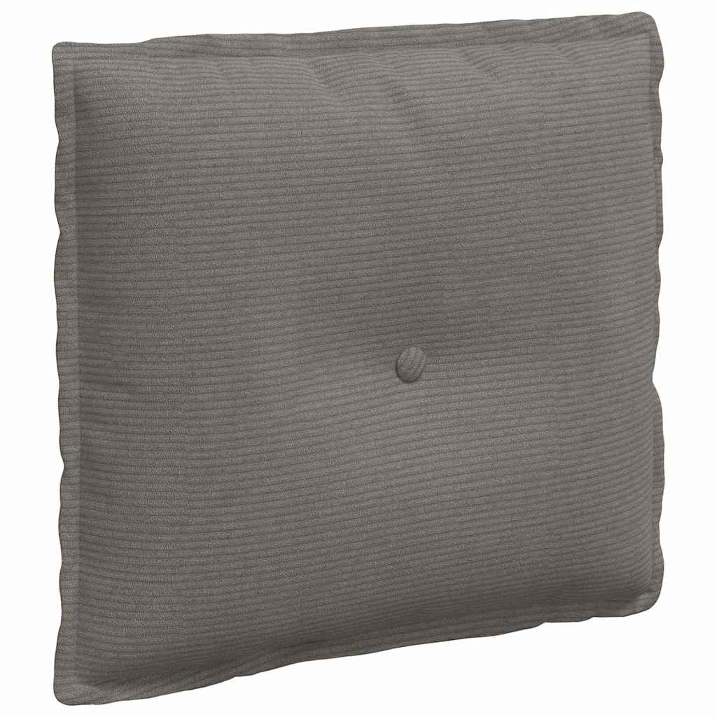 vidaXL Rugkussen Lichtgrijs 50 x 45 cm Corduroy stof