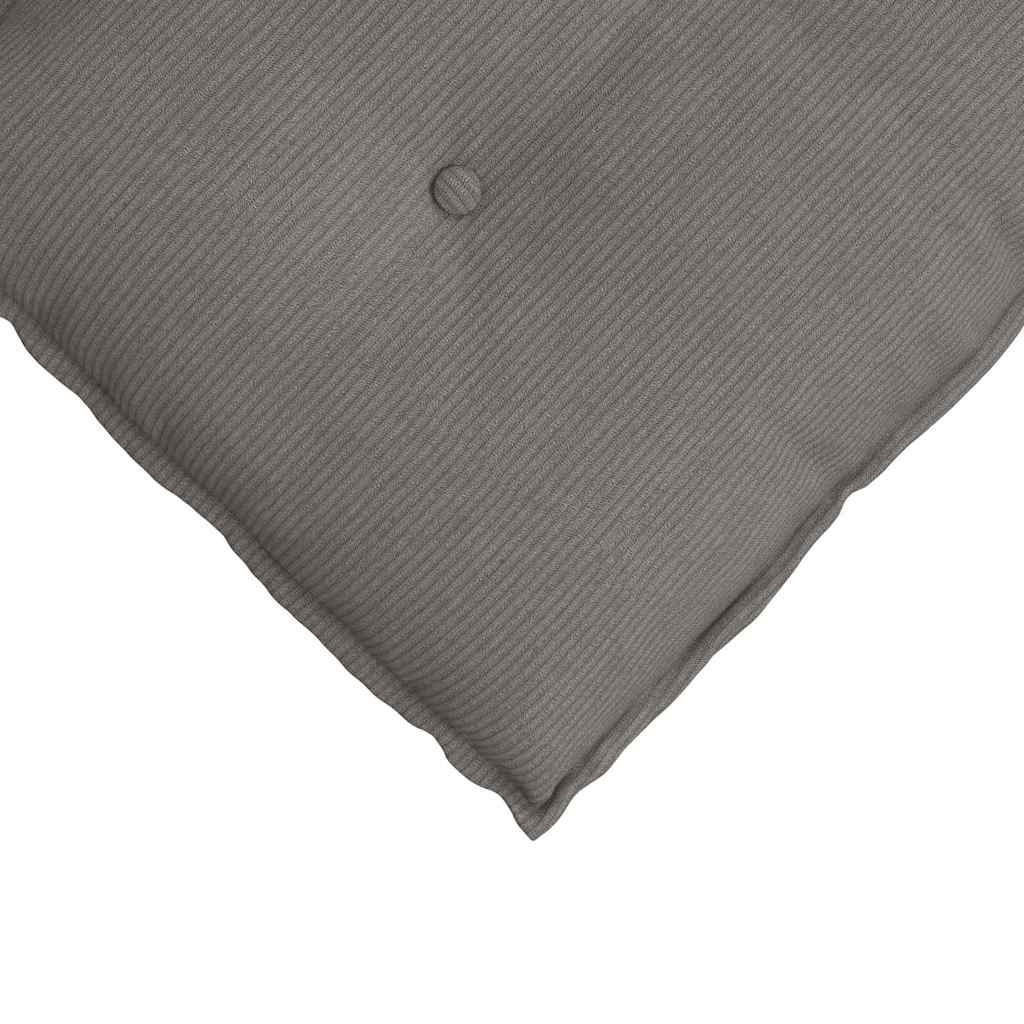 vidaXL Rugkussen Lichtgrijs 50 x 45 cm Corduroy stof