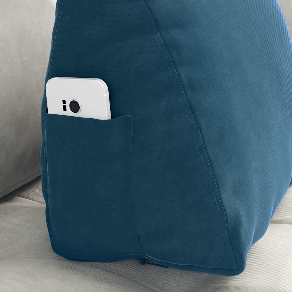 vidaXL Rugkussen Blauw 45 x 20 x 35 cm Corduroy stof