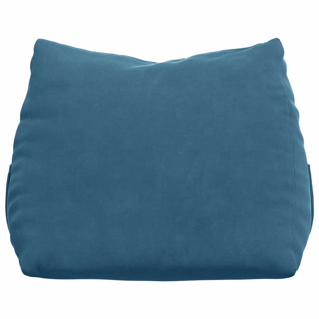 vidaXL Rugkussen Blauw 45 x 20 x 35 cm Corduroy stof