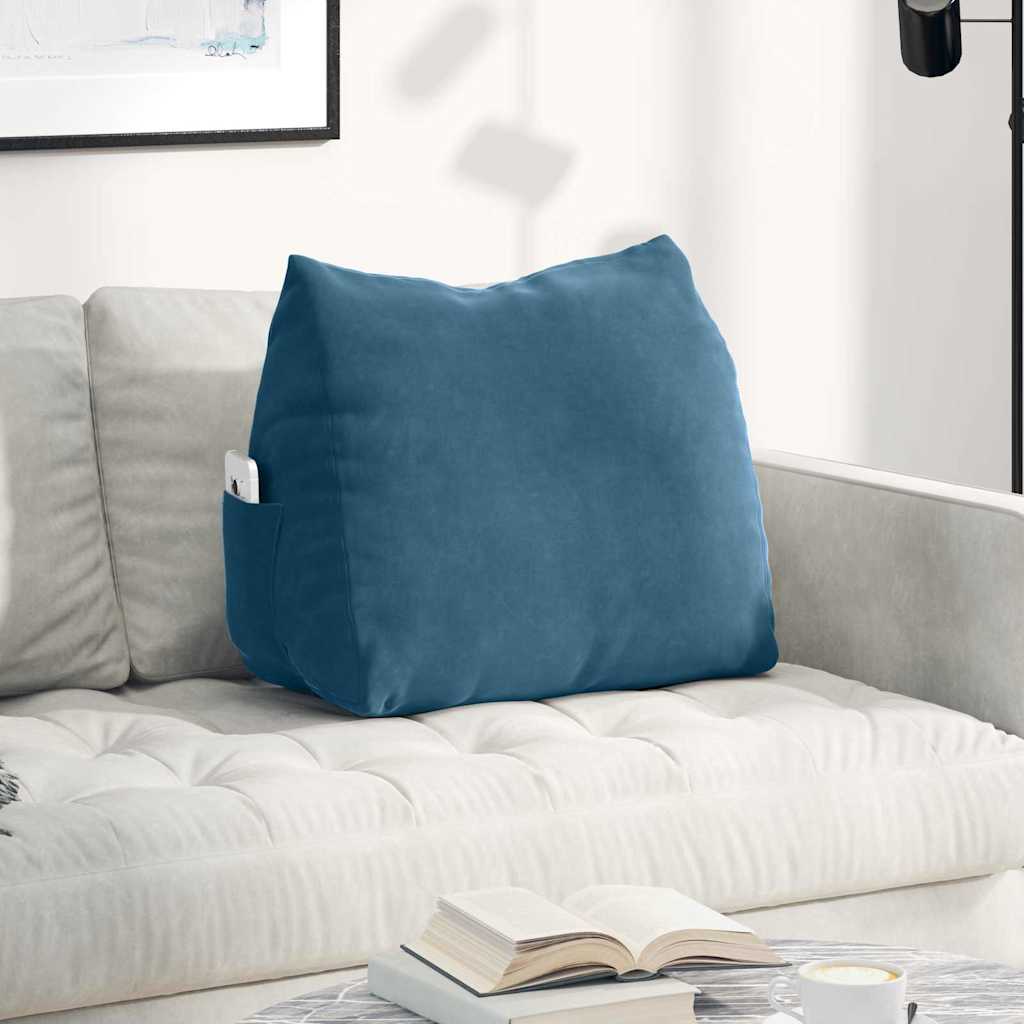 vidaXL Rugkussen Blauw 45 x 20 x 35 cm Corduroy stof