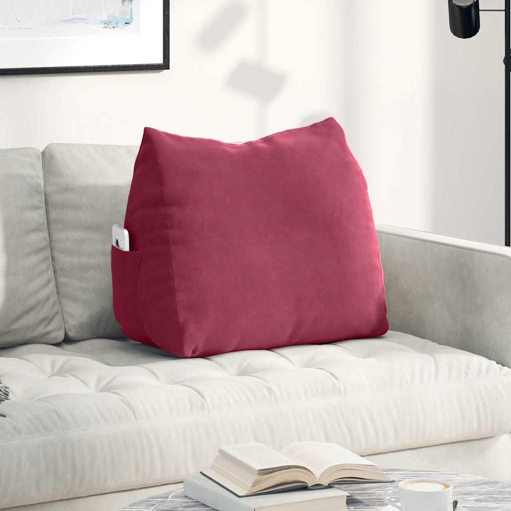 vidaXL Rugkussen Blauw 45 x 20 x 35 cm Corduroy stof