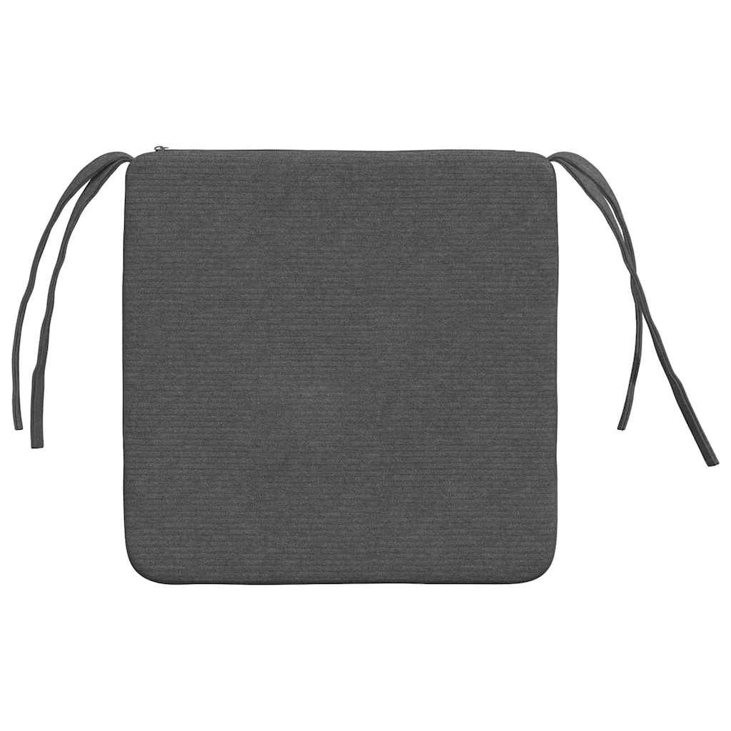 vidaXL Zitkussens 4 st Corduroy stof Lichtgrijs 40 x 40 x 3 cm