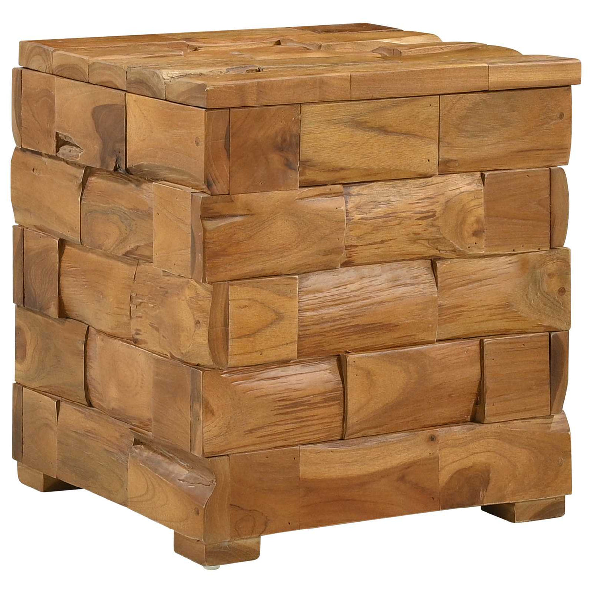 vidaXL Opbergkruk Bruin 40 x 40 x 45 cm Massief Teakhout