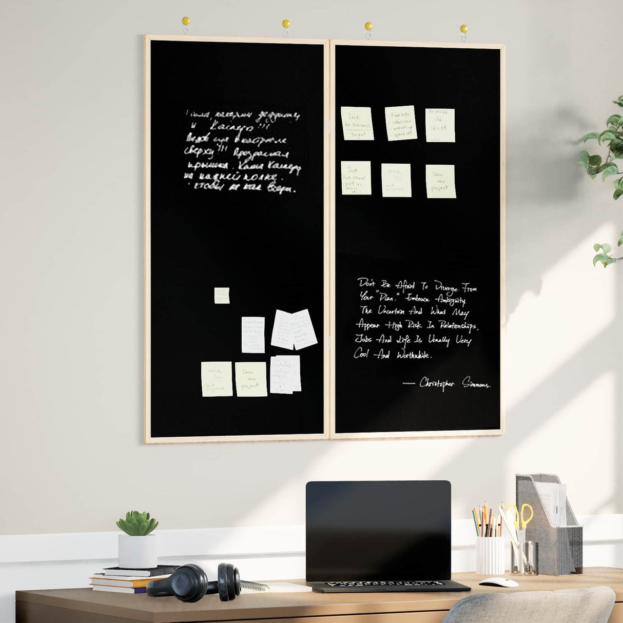 vidaXL Mededelingenbord Wit 80 x 80 x 1.4 cm Massief grenenhout