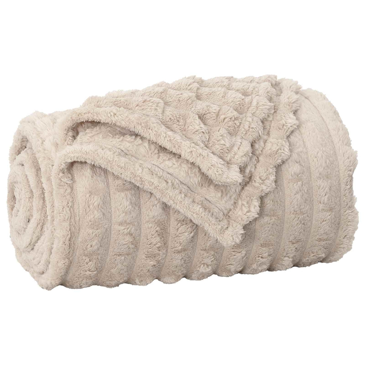 vidaXL Dekentje Beige 150 x 130 cm 0.45 kg Fleece