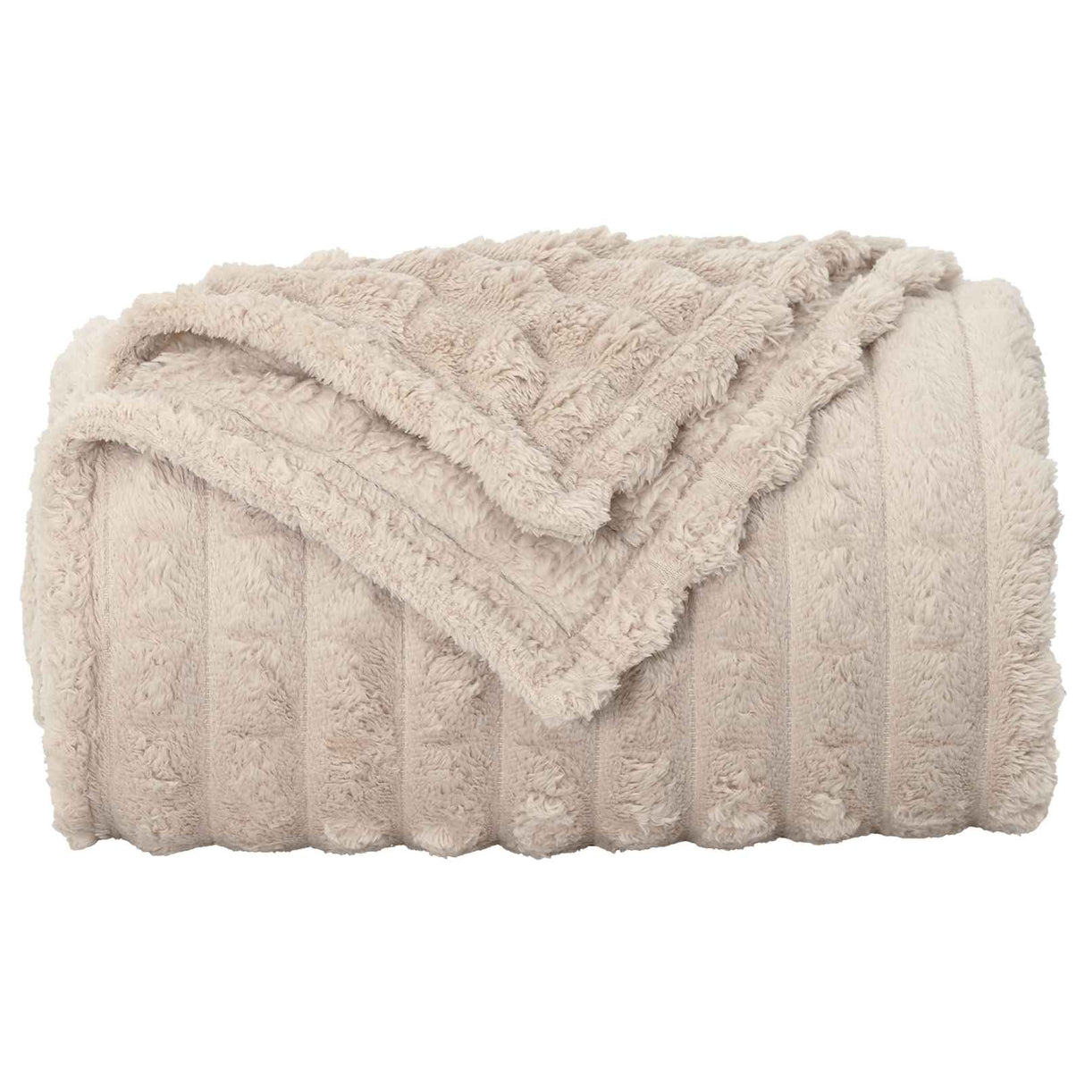vidaXL Dekentje Beige 150 x 130 cm 0.45 kg Fleece