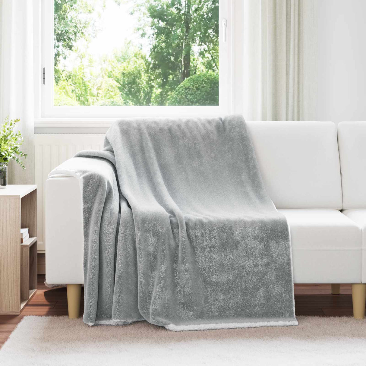 vidaXL plaid Beige 130 x 150 cm 1 kg Fleece