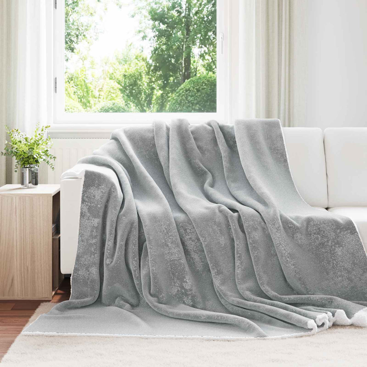 vidaXL plaid Beige 130 x 150 cm 1 kg Fleece