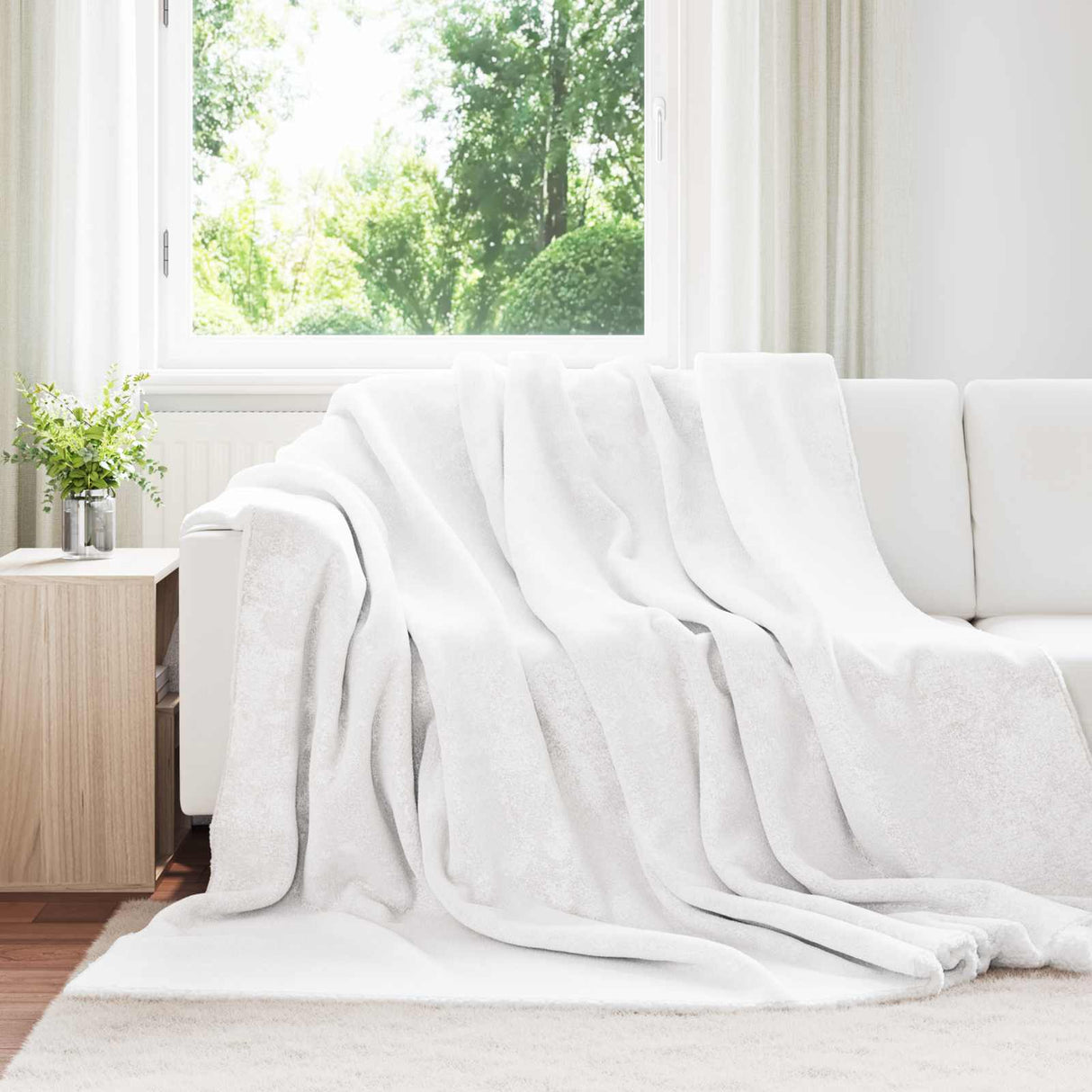 vidaXL plaid Beige 130 x 150 cm 1 kg Fleece