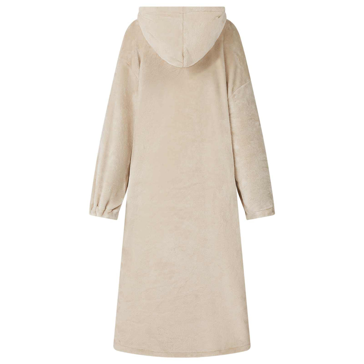 vidaXL Deken hoodie Beige S Flanel