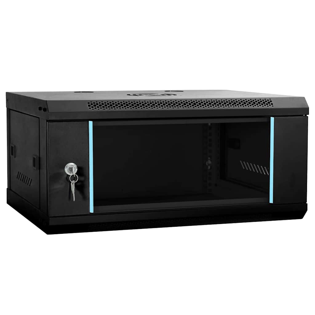 vidaXL Netwerkkast voor aan de muur 4U 19" IP20 600x450x285 mm