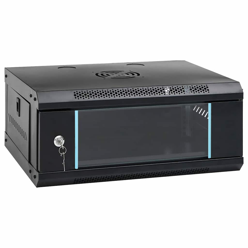 vidaXL Netwerkkast voor aan de muur 4U 19" IP20 600x450x285 mm