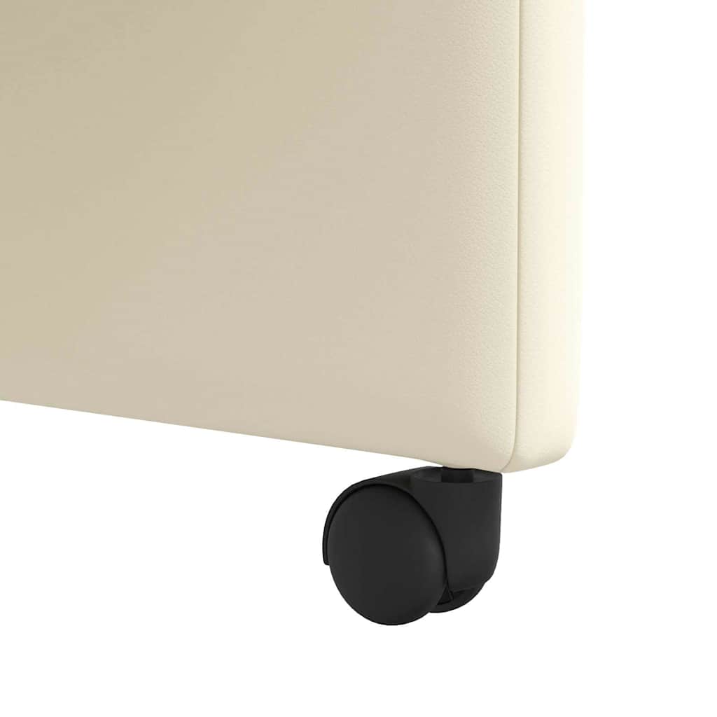vidaXL Eetkamerstoelen met wielen 2 pcs Crème 57 x 66 x 94 cm
