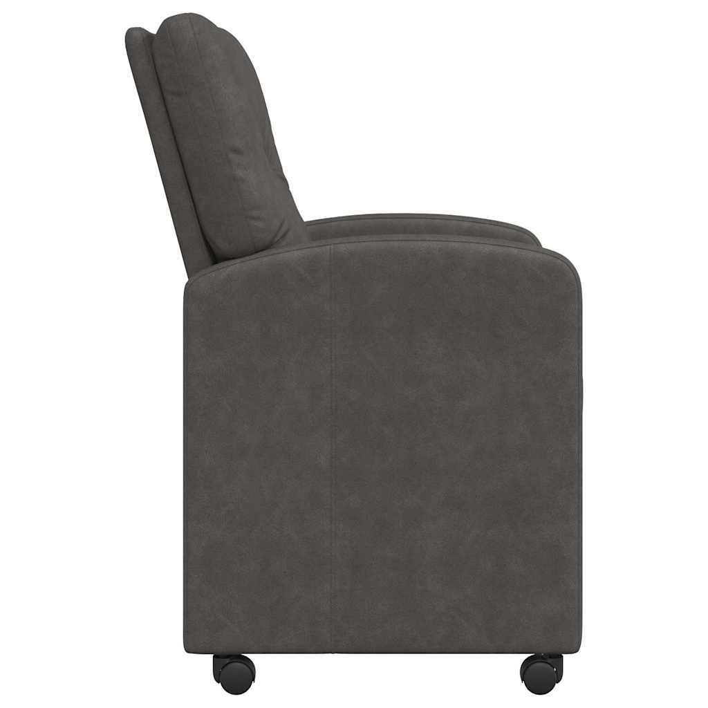 vidaXL Dining Chairs with Wheels 2 pcs Black 57 x 67 x 95 cm