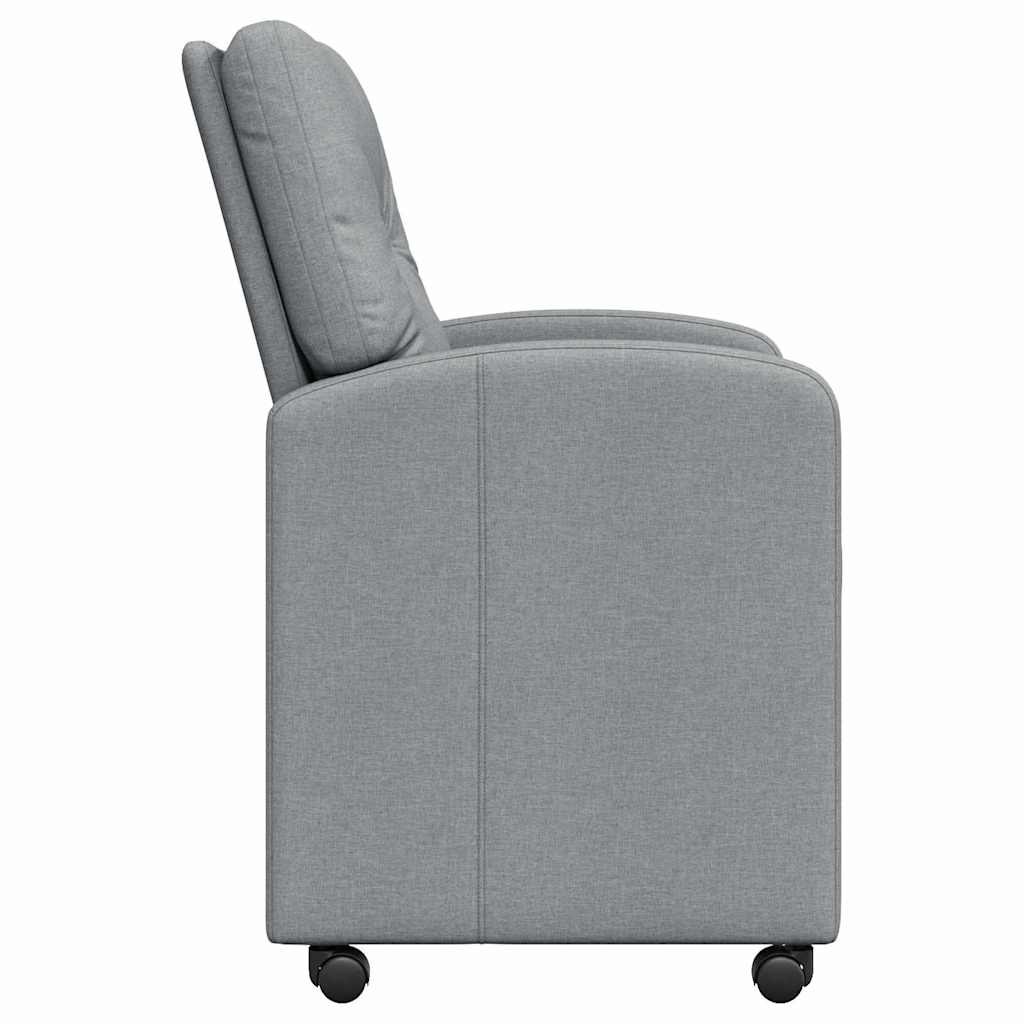 vidaXL Eetkamerstoelen met wielen 2 pcs Lichtgrijs 57 x 67 x 95 cm