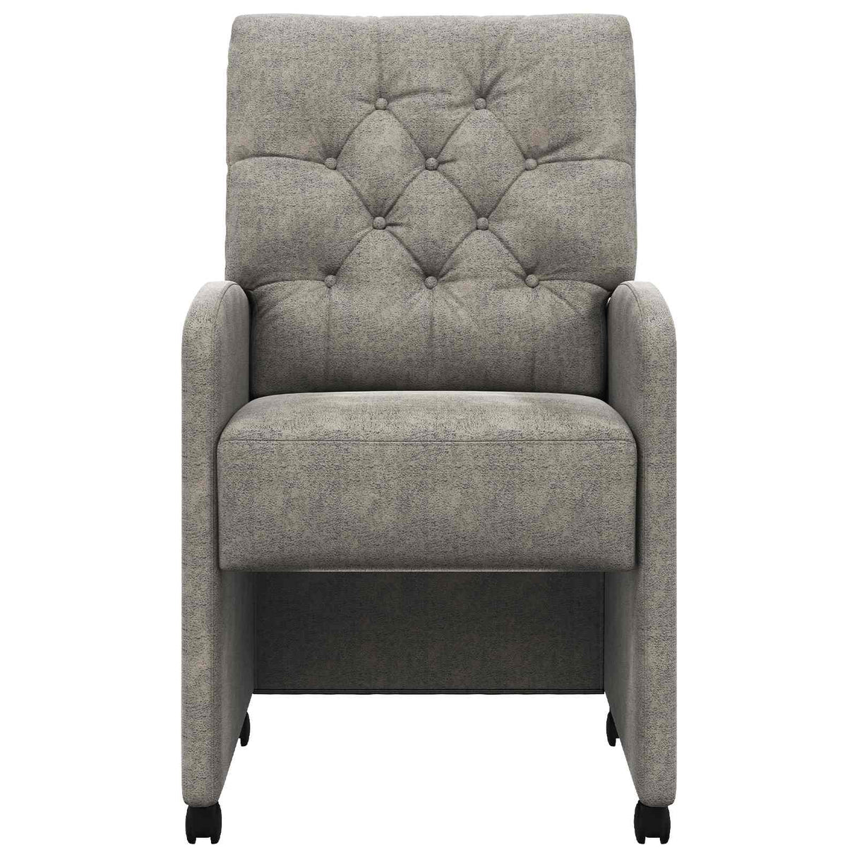 vidaXL Eetkamerstoelen met wielen 2 pcs Bruin 58 x 67 x 97 cm