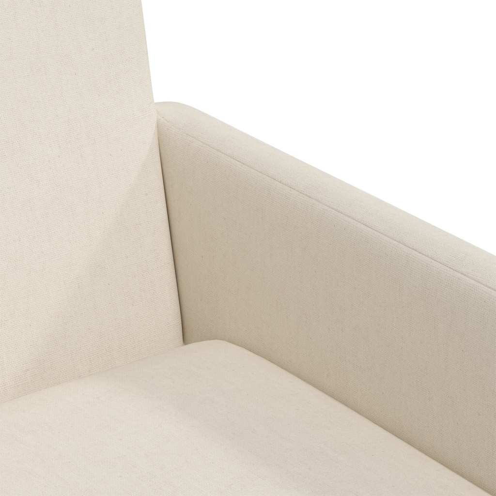 vidaXL Eetstoelen met wielen 2 pcs Beige 57 x 67 x 95 cm Linnen