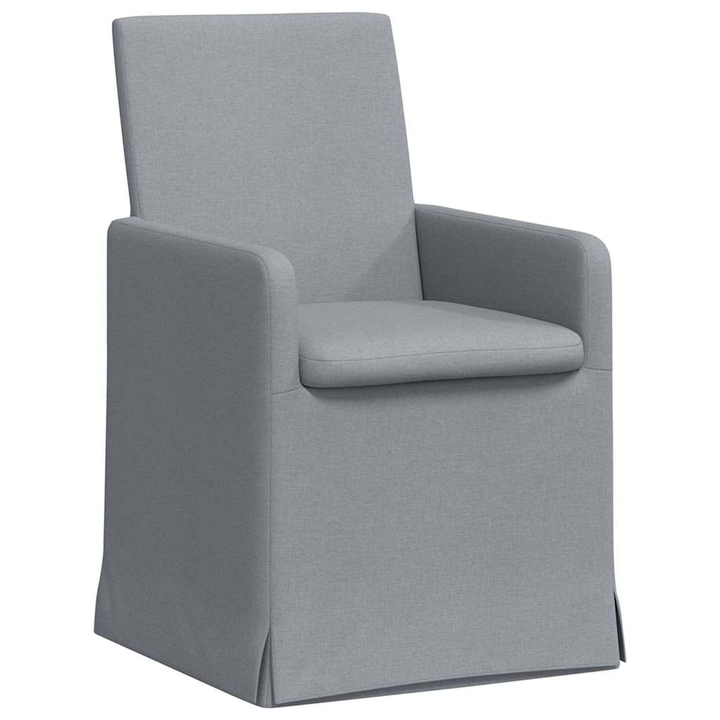 vidaXL Eetstoelen 2 pcs Lichtgrijs 57 x 67 x 95 cm Stof
