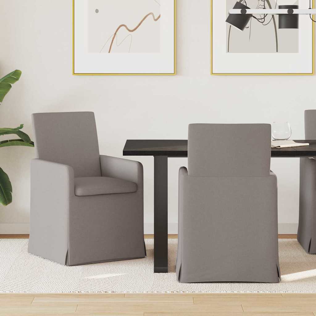 vidaXL Eetstoelen 2 pcs Lichtgrijs 57 x 67 x 95 cm Stof