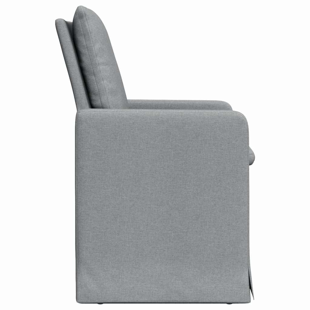 vidaXL Eetstoelen 2 pcs Lichtgrijs 57 x 67 x 98 cm Stof