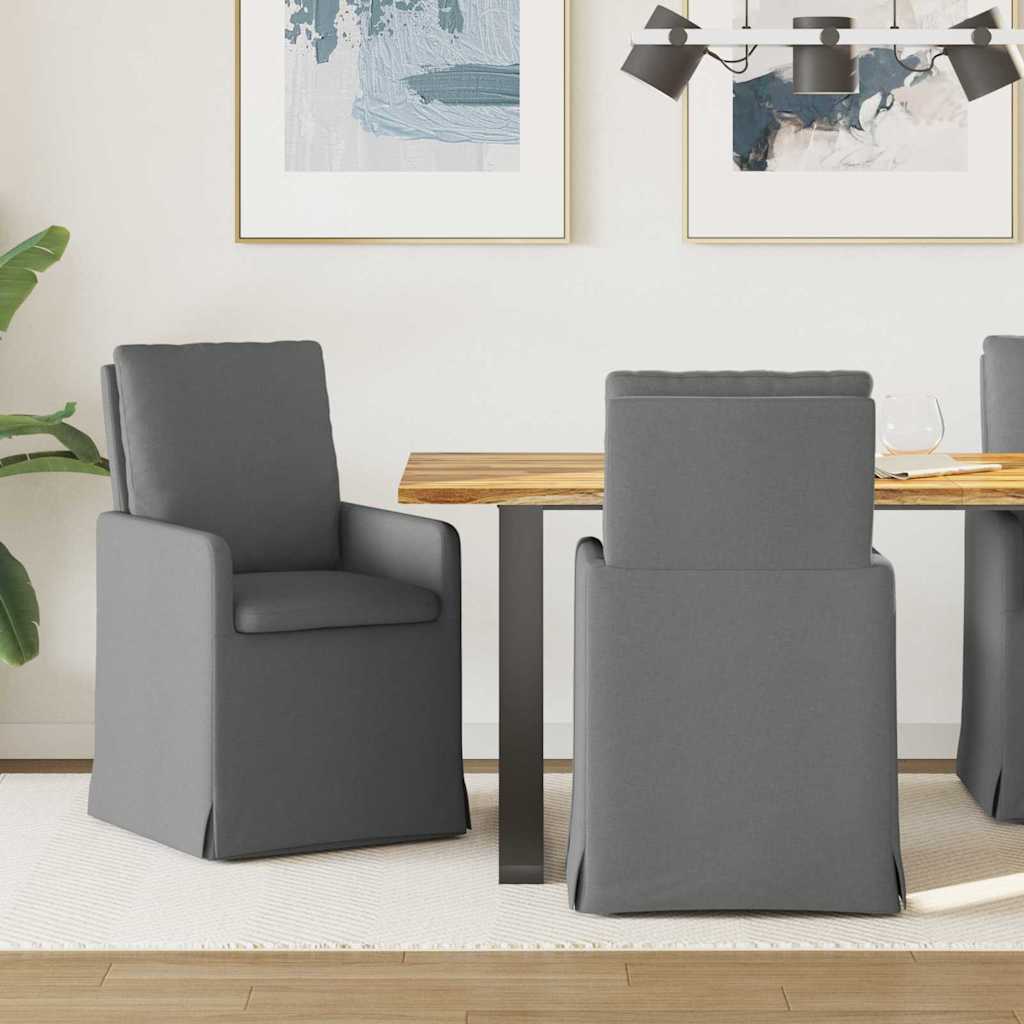 vidaXL Eetstoelen 2 pcs Lichtgrijs 57 x 67 x 98 cm Stof