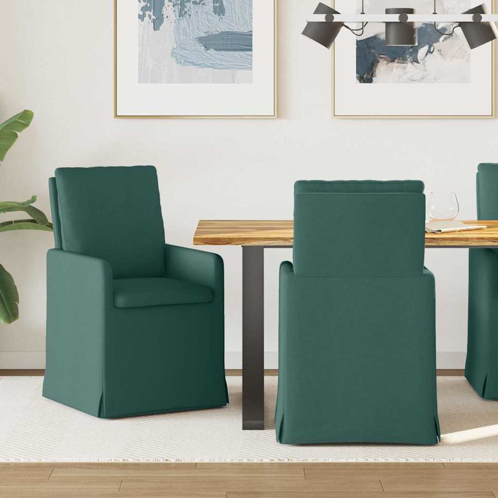 vidaXL Eetstoelen 2 pcs Lichtgrijs 57 x 67 x 98 cm Stof