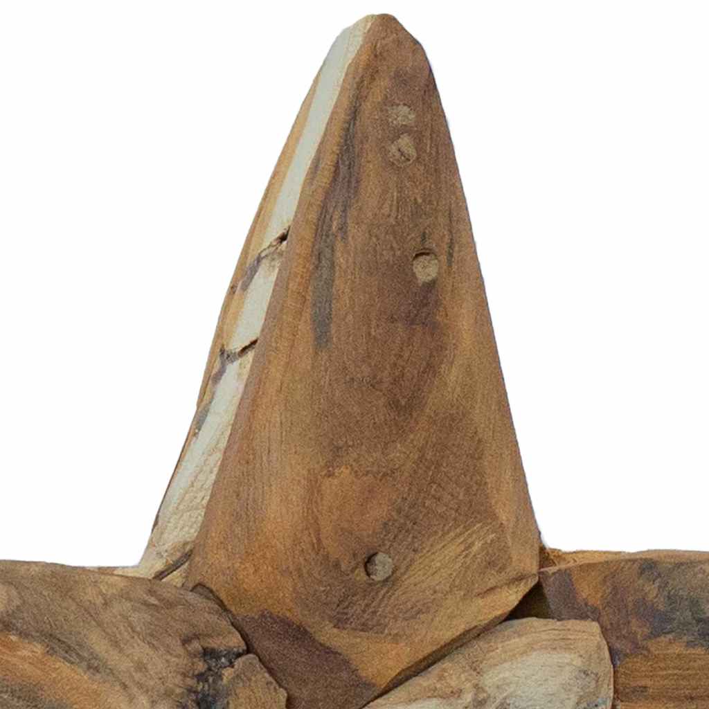 vidaXL Kerstster Bruin 31 x 15 x 46 cm Massief Teakhout