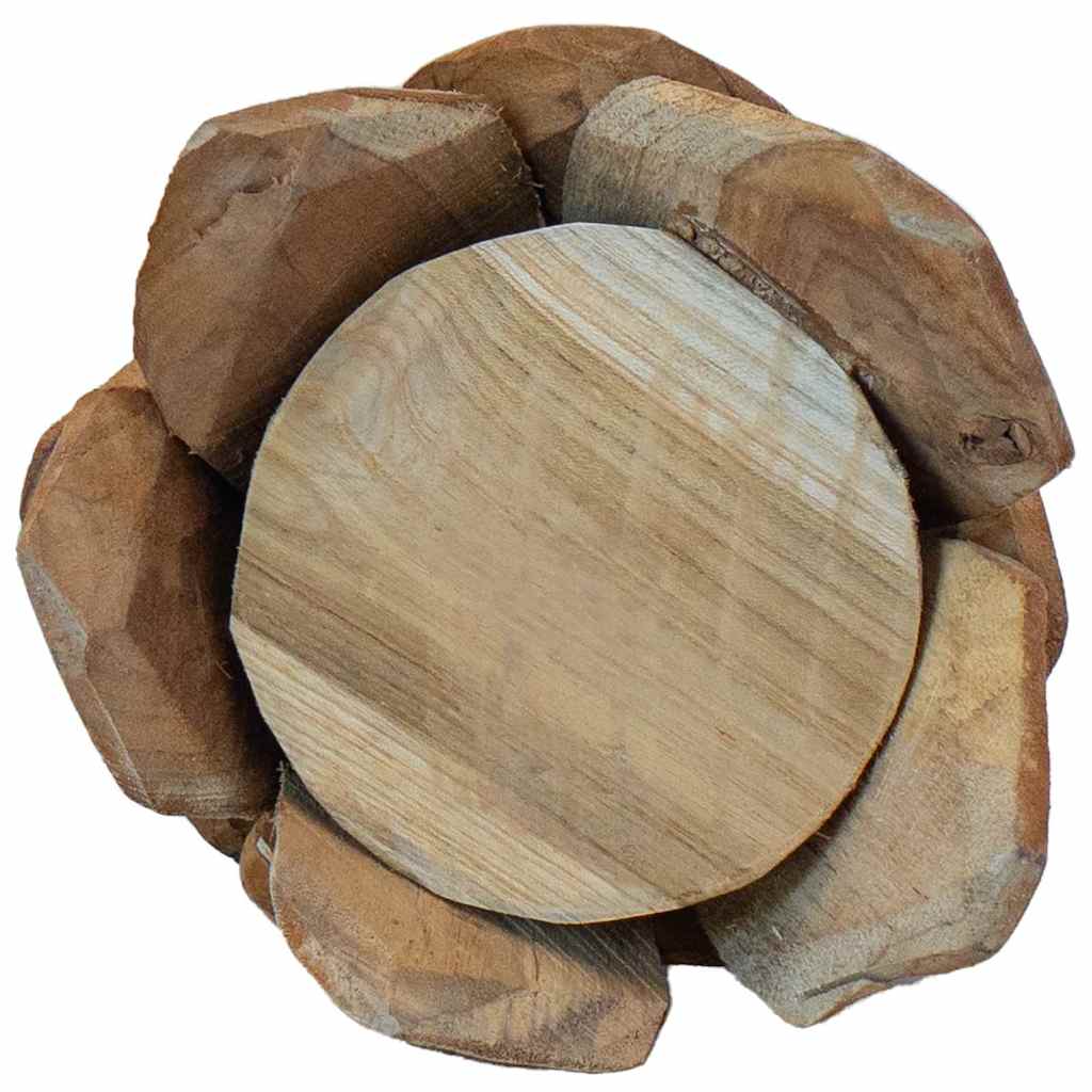 vidaXL Kerstboom met standaard Bruin 51 cm Massief teakhout